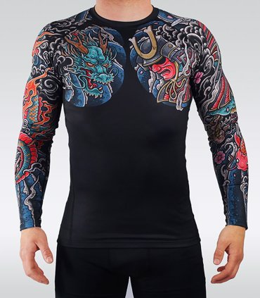 GroundGame BUSHIDO 3 L/S RASHGUARD-BLACK